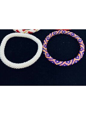 Pair Of Sashka Co Glass Beaded Bracelets (4386-1)